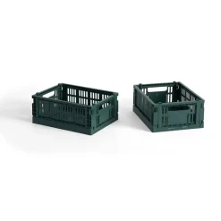 Clearance HAY Colour Crate Mini 2-pack 13x17 cm, Dark green Verde