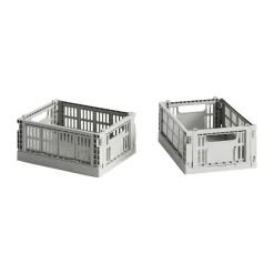 Discount HAY Colour Crate Mini 2-pack 13x17 cm, Light grey Gris