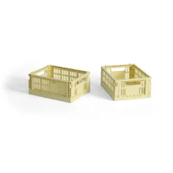 Sale HAY Colour Crate Mini 2-pack 13x17 cm, Light yellow Amarillo
