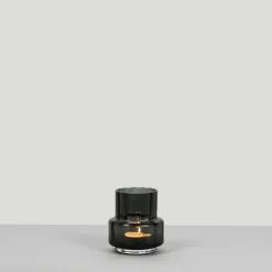 Ro Collection Hurricane reflections tealight no 25, Smoked Grey Gris