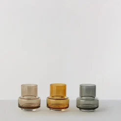 Sale Ro Collection Hurricane tealight no. 25, Smoked grey Gris