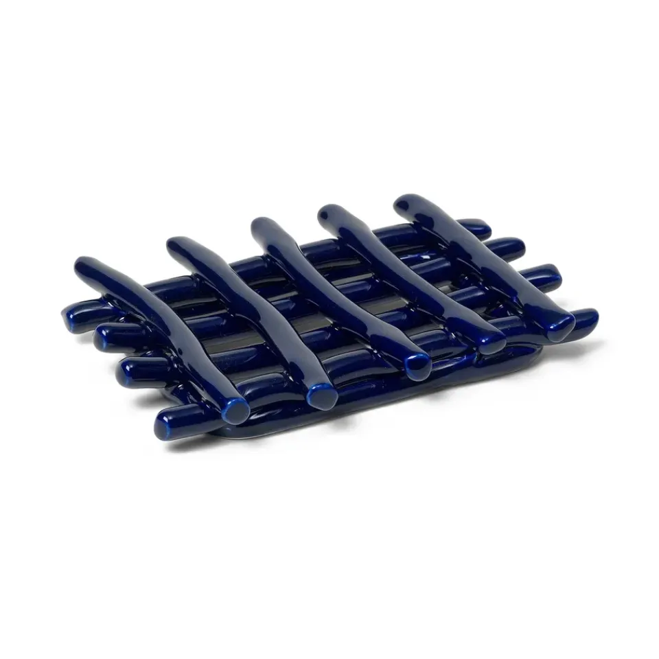 Sale Ferm Living Jabonera Ceramic 10x14,5 cm, Blue Azul