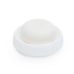 New Bosign Jabonera con drenaje oculto silicona medium, Blanco