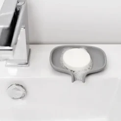 New Bosign Jabonera con drenaje Soap Saver Flow small, Gris