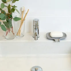 Best Bosign Jabonera con drenaje Soap Saver Flow hormigón, Gris