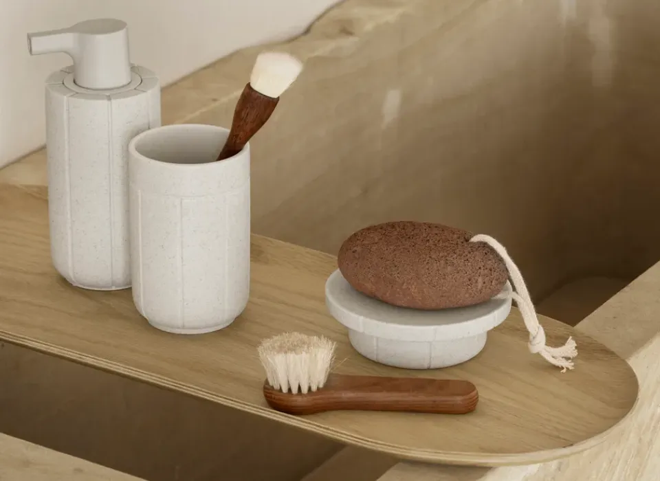 Best Blomus Jabonera Kua, Moonbeam, Ø11 × 3,5 cm Beige