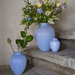 Sale Knabstrup Keramik Jarrón acanalado Knabstrup 27 cm, lavanda Azul