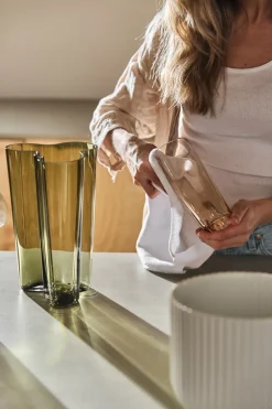 Best Iittala Jarrón Alvar Aalto musgo, 251 mm Verde