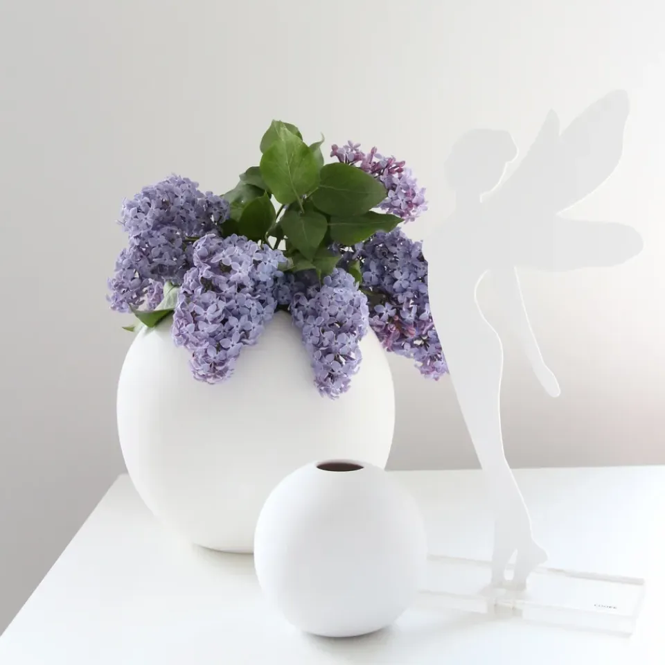 Cooee Design Jarrón Ball , 10 cm Blanco