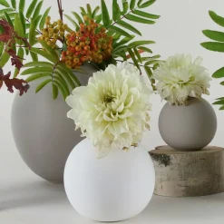 Cooee Design Jarrón Ball , 10 cm Blanco