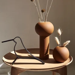 Outlet Cooee Design Jarrón Ball coconut, 10 cm Marrón