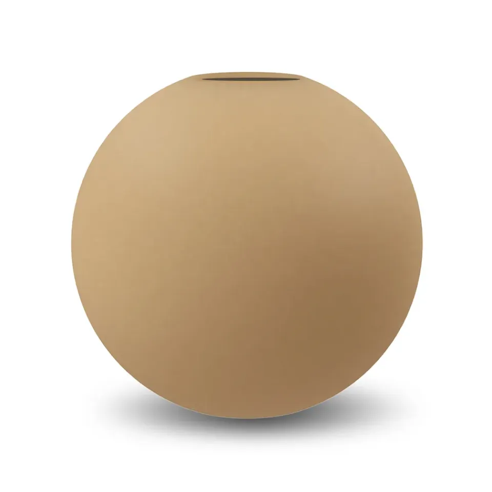 Best Cooee Design Jarrón Ball peanut, 20 cm Beige