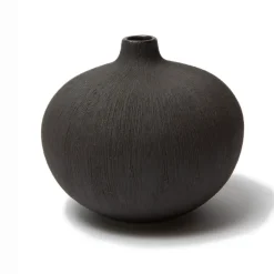 New Lindform Jarrón Bari, Black, L Negro