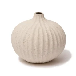 Discount Lindform Jarrón Bari, Sand white light deep line, L Beige