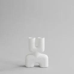 Online 101 Copenhagen Jarrón Cobra Double Mini 22x28 cm, Bubble White Blanco