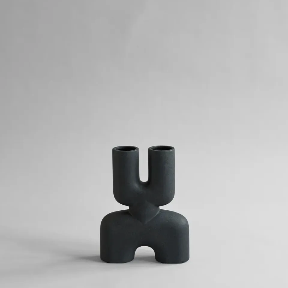 Hot 101 Copenhagen Jarrón Cobra Double Mini 22x28 cm, Negro