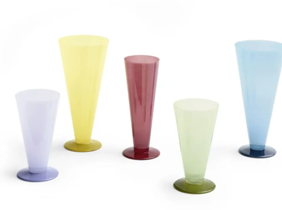 Discount HAY Jarrón Conical, Yellow-lime green, large Multi