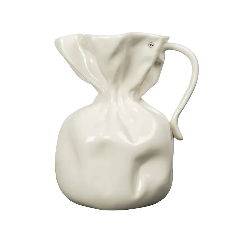 Discount Byon Jarrón Crumple, Blanco