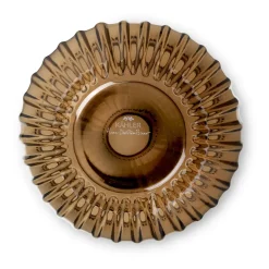 New Kähler Jarrón de vidrio Hammershøi 14 cm, nogal Marrón