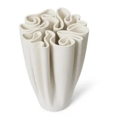 Clearance Ferm Living Jarrón Dedali 25 cm, Off-white Blanco