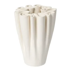 Ferm Living Jarrón Dedali 11 cm, Off-white Blanco