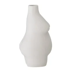New Bloomingville Jarrón Elora 18 cm, Blanco