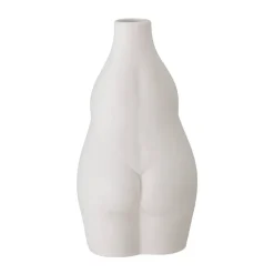 New Bloomingville Jarrón Elora 18 cm, Blanco
