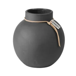 Hot ERNST Jarrón gres oscuro, 14 cm Gris