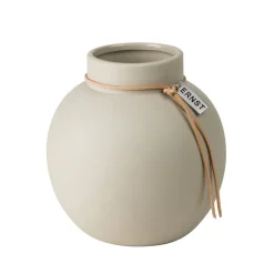 ERNST Jarrón gres natural, 14 cm Beige