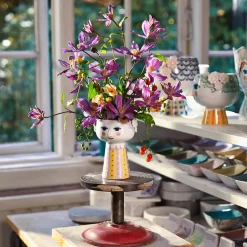 Clearance Bjørn Wiinblad Jarrón Eva 15 cm, Lila Púrpura