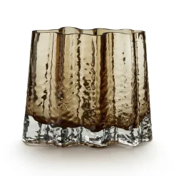 Clearance Cooee Design Jarrón Gry wide 19 cm, Cognac Marrón