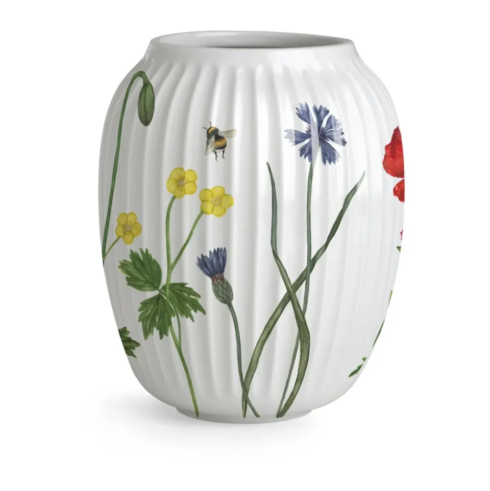 Sale Kähler Jarrón Hammershøi Summer 21 cm, Wild flowers Blanco