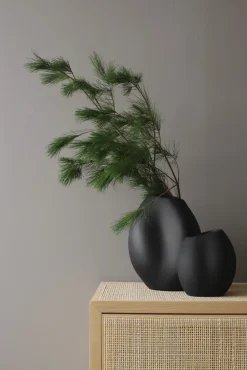 Hot Cooee Design Jarrón Lee 28 cm, Black Negro