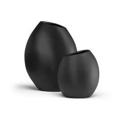 Hot Cooee Design Jarrón Lee 28 cm, Black Negro