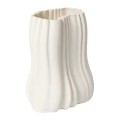 New Ferm Living Jarrón Moire 20 cm, Off-white Blanco
