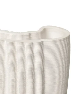 Sale Ferm Living Jarrón Moire 19x30 cm, Off-white Blanco