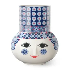New Bjørn Wiinblad Jarrón Olga 20 cm, Azul