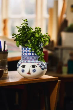 New Bjørn Wiinblad Jarrón Olga 20 cm, Azul