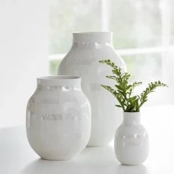 Sale Kähler Jarrón Omaggio perla, grande Blanco