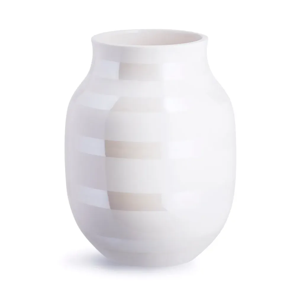 New Kähler Jarrón Omaggio perla, mediano Blanco