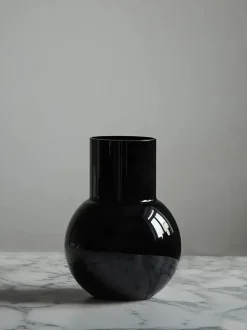 Clearance Skrufs Glasbruk Jarrón Pallo, 20 cm Negro