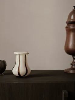 Hot Ferm Living Jarrón Riban 15 cm, Cream Beige