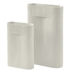 Clearance Muuto Jarrón Ridge 35 cm, Off white Blanco