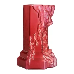 Clearance Kosta Boda Jarrón Rocky Baroque 35 cm, Hot pink Rojo