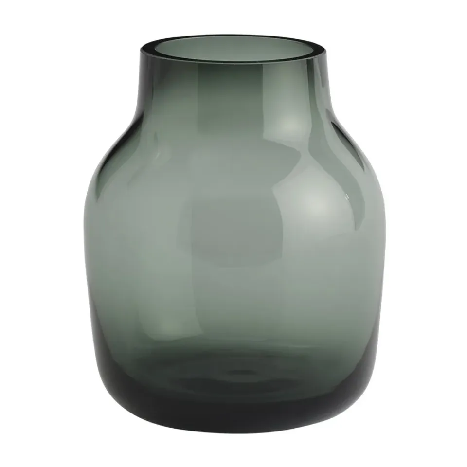 Clearance Muuto Jarrón Silent Ø11 cm, Dark Green Verde