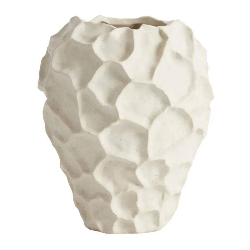 New MUUBS Jarrón Soil 21,5 cm, Vanilla Blanco
