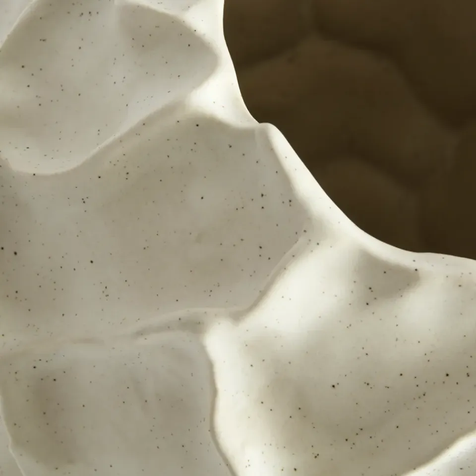 New MUUBS Jarrón Soil 21,5 cm, Vanilla Blanco