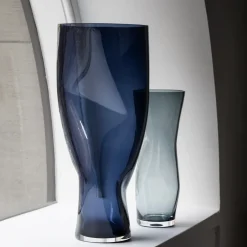 Hot Orrefors Jarrón Squeeze, Midnight blue Azul