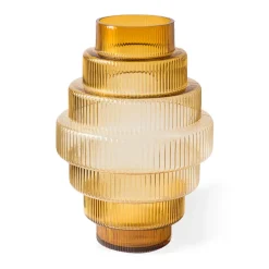 Online POLSPOTTEN Jarrón Steps L 50 cm, Ocre AmarilloNaranja