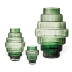 Hot POLSPOTTEN Jarrón Steps L 50 cm, oscuro Verde
